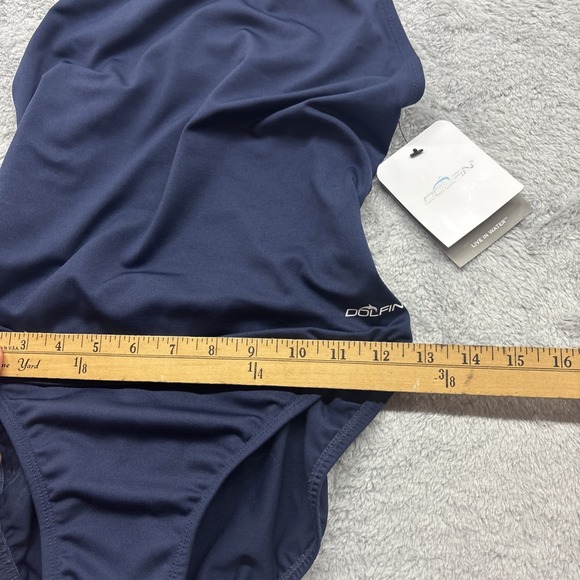Dolfin Swimsuit Women's Size 36 Ocean Basic Navy Performance Back 1 PC 7482S - Picture 3 of 4